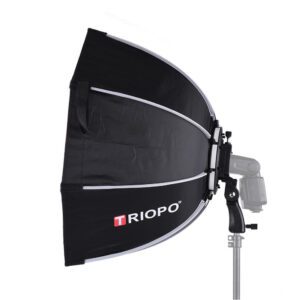 Triopo 65cm Softbox support flash+grille