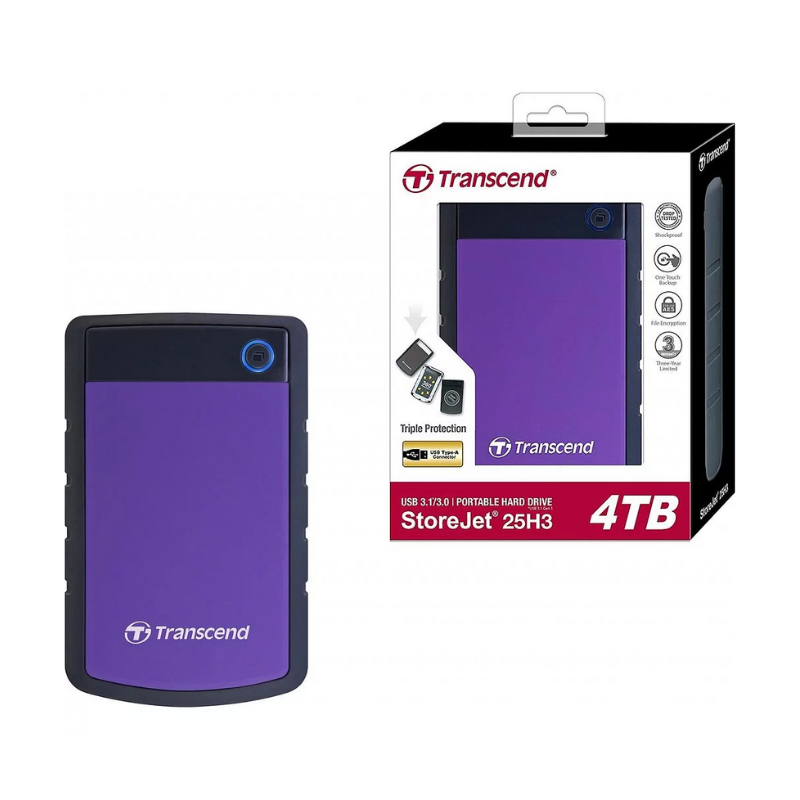 Transcend 4 To StoreJet 25H3 2.5″ Disque dur externe Anti-choc