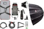 Aputure 300D II avec light dome et C-stand