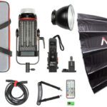 Aputure 300D II avec light dome et C-stand