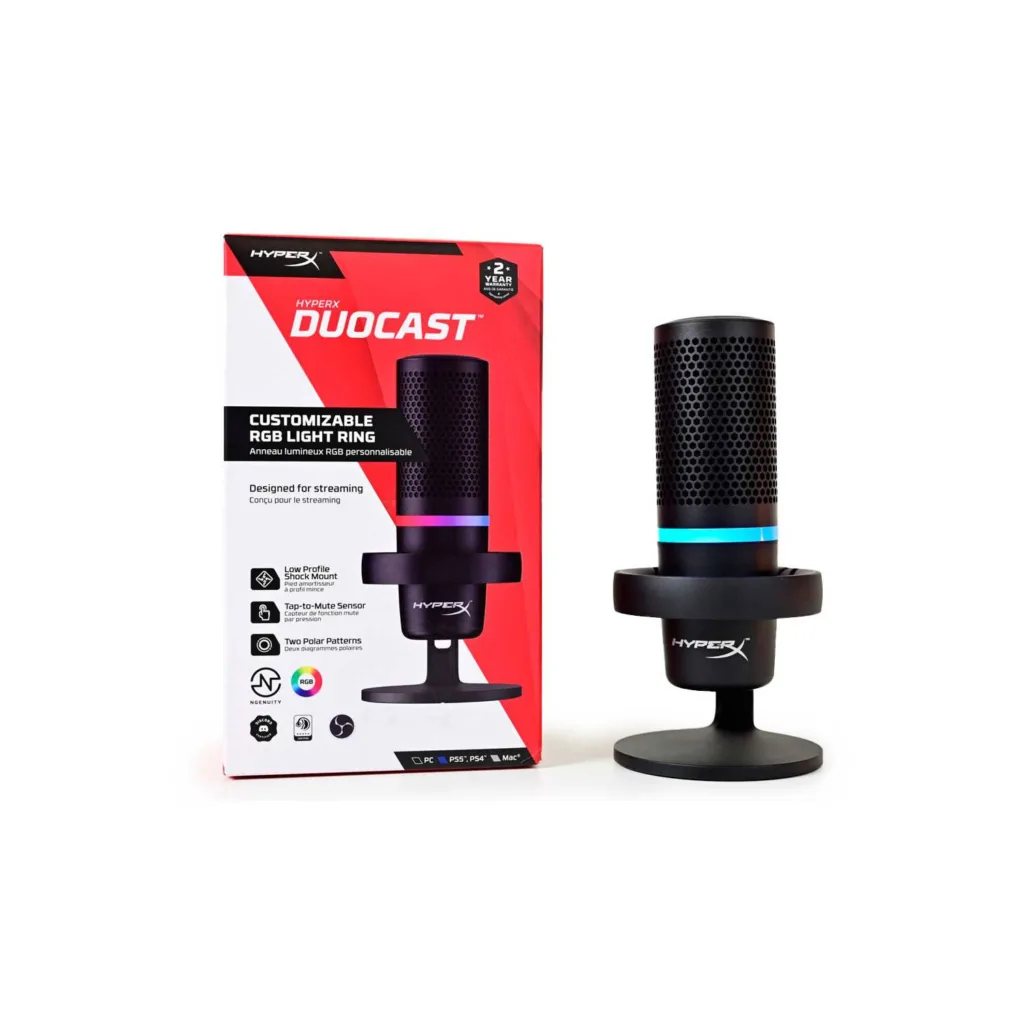 HyperX DuoCast - Microphone USB - RGB LIGHTING