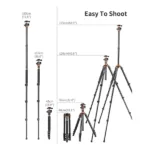 KF Concept Trepied et monopode leger en aluminium-KF09.089V1 prix maroc yahyaoui shop china morocco tripod tripied yahyaouishop.com casablanca marrakech phto video