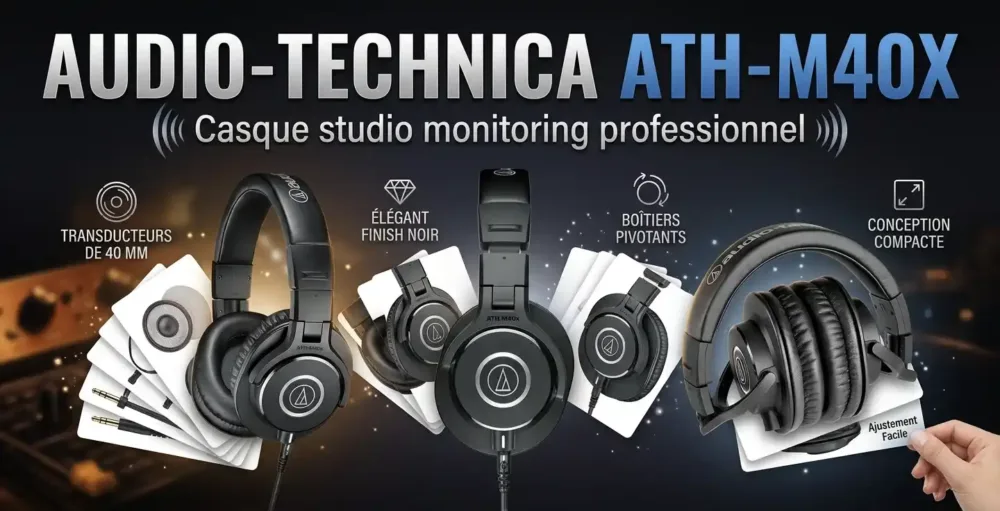 Audio-Technica ATH-M40X - Casque studio monitoring professionnel