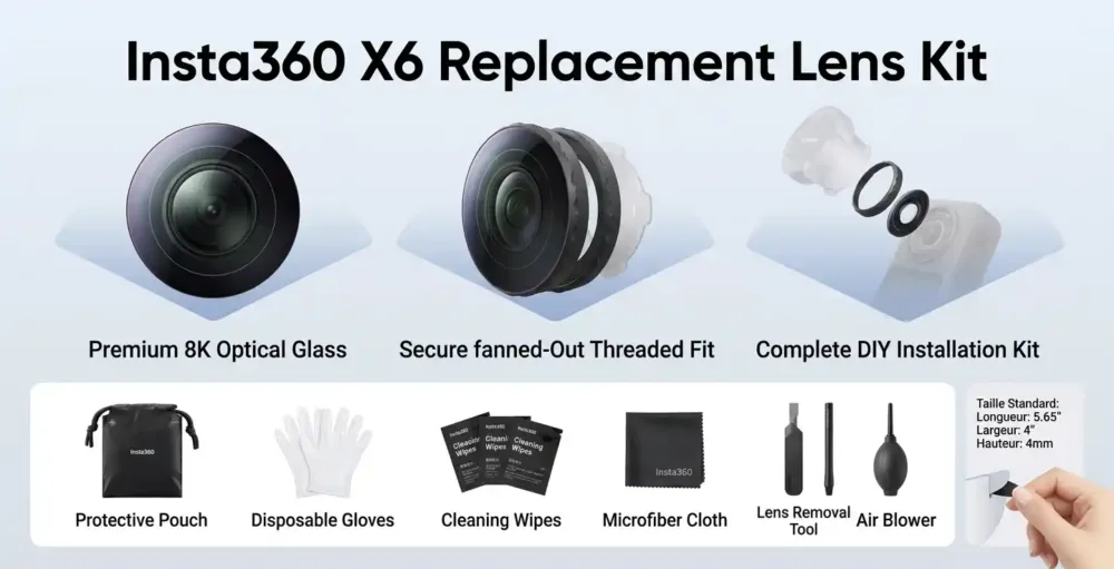 Insta360 X6 Replacement Lens Kit prix maroc yahyaoui shop yahyaouishop.com casablanca price moroc