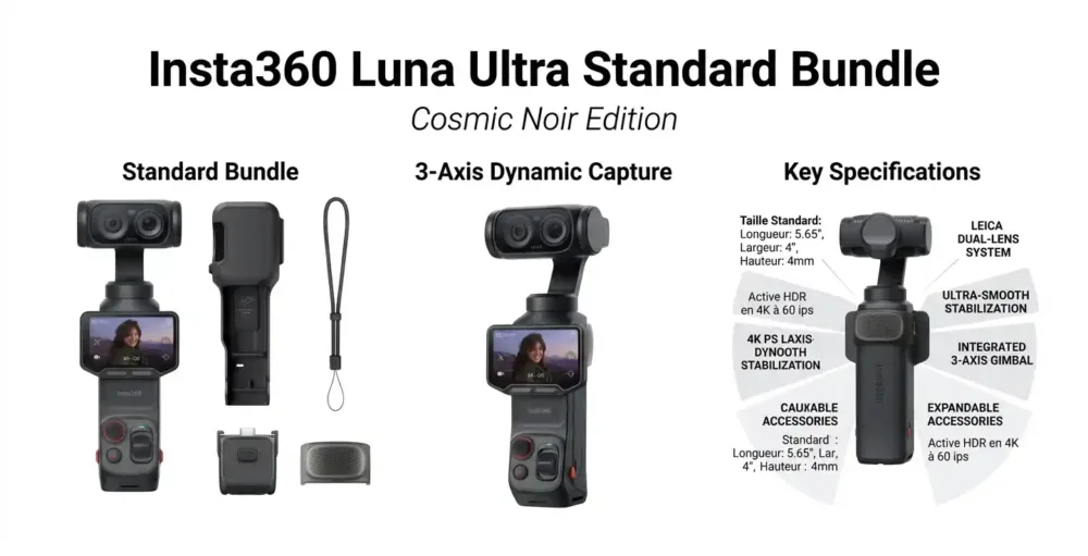 Insta360 Luna Ultra Standard Bundle Cosmic Noir