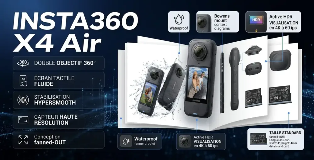 Insta360 X4 Air Starter Bundle prix maroc yahyaoui shop yahyaouishop.com casablanca price moroc